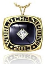 Picture of World Champion Ring/Pendant w/ 25Pt Cubic Zirc Tubeset - 14K Yellow Gold World Champion Pendant w/ 25Pt Cubic Zirc Tubeset