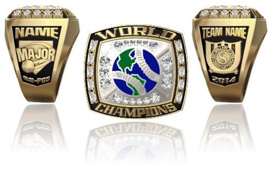 Picture of World Champion Ring or Pendant w/ World and Crossed Bats