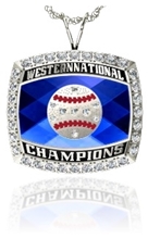 Picture of Western Nationals Pendant w/Softball Crest and Cubic Zircs