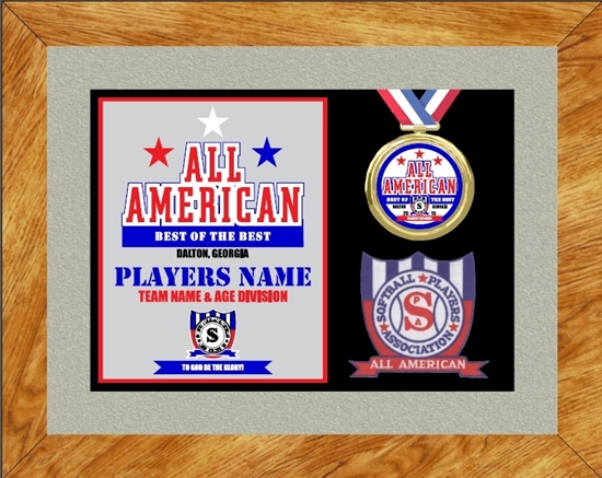Picture of All American Custom Frame Award
