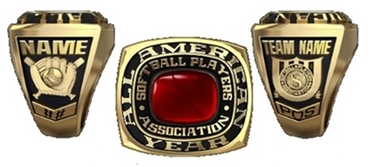 Picture of All American Ring or Pendant w/Stadium Top & Plain Stone